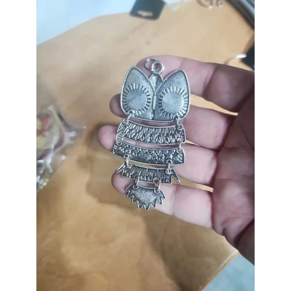70s vive super cute owl pendant charm